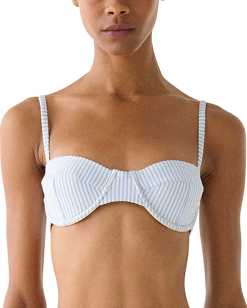 kate spade new york Seamed Underwire Bra Bikini Top