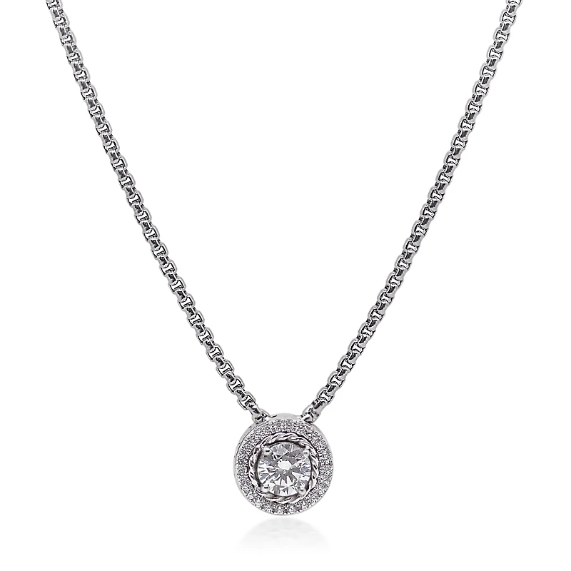 Alor Day Diamonds Round Pendant Necklace, 1.15 Tcw Lab Grown