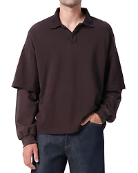 Agolde Curren Double Sleeve Polo Shirt