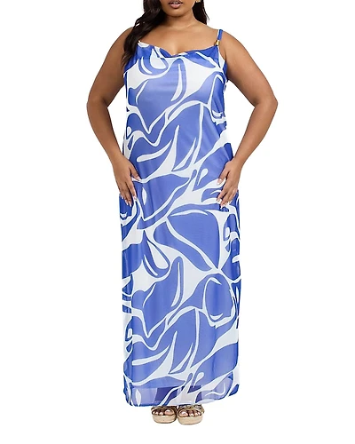 Fashion-szn Curve Elegant Patterned Maxi Dress