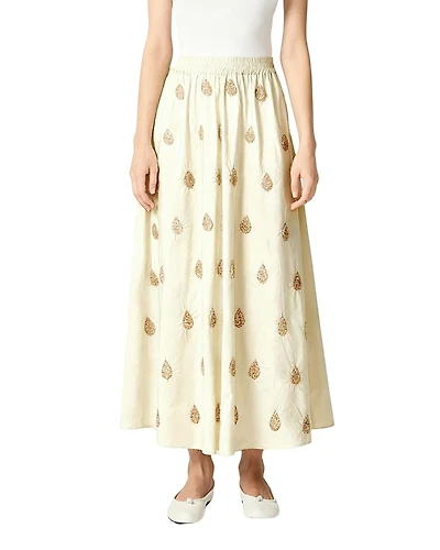 Nocturne Beaded Embroidered Maxi Skirt