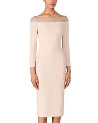 Jenny Packham Calypso Off-the-Shoulder Midi Dress