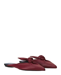 Lanvin Women's Midnight Step Leather Bow Mule