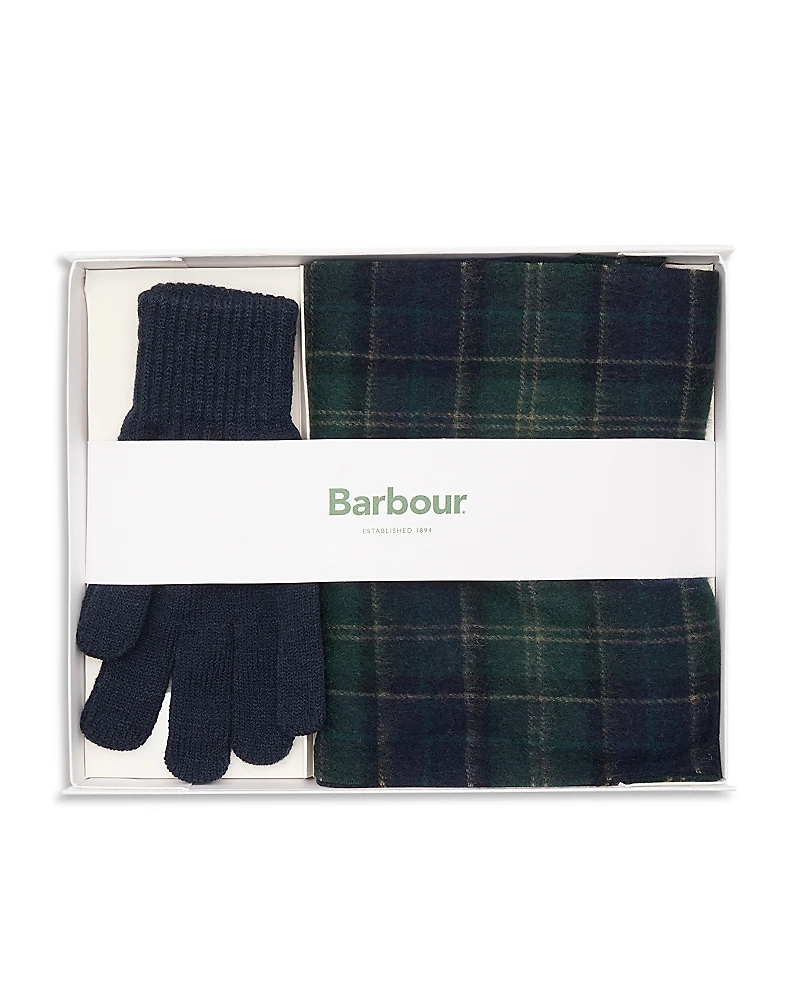 Barbour Tartan Scarf & Glove Gift Set