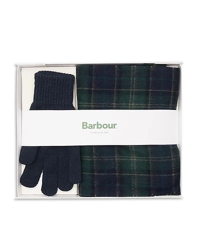 Barbour Tartan Scarf & Glove Gift Set
