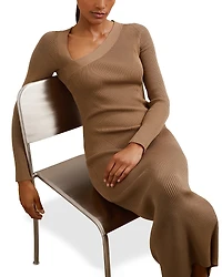 Reiss Knitted Midi Dress