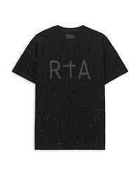 RtA Liam Black Crystal Logo Tee