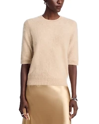 Lafayette 148 New York Brushed Cashmere Crewneck Sweater