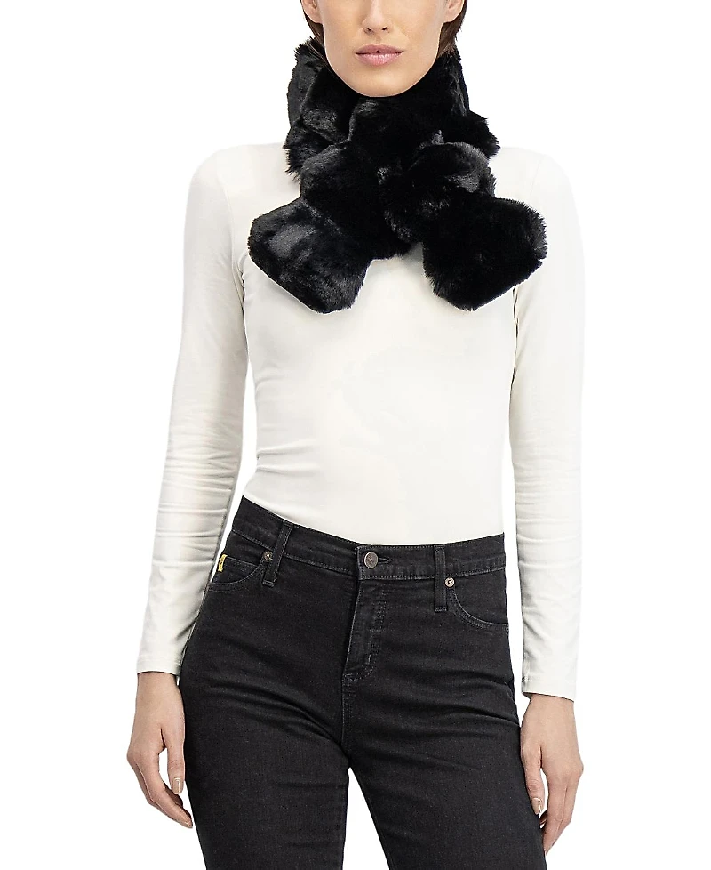 Lyla Grant Faux Fur Chinchilla Pull-Through Scarf