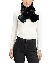 Lyla Grant Faux Fur Chinchilla Pull-Through Scarf