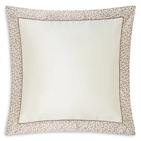 Gingerlily Fern Border Silk Euro Sham, 26 x 26