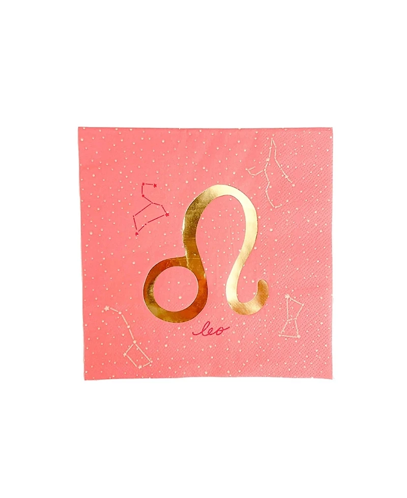 Jollity & Co. Zodiac Themed Paper Party Large Napkins, Set of 16