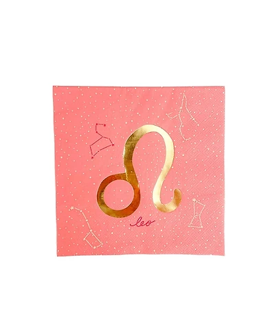 Jollity & Co. Zodiac Themed Paper Party Large Napkins, Set of 16