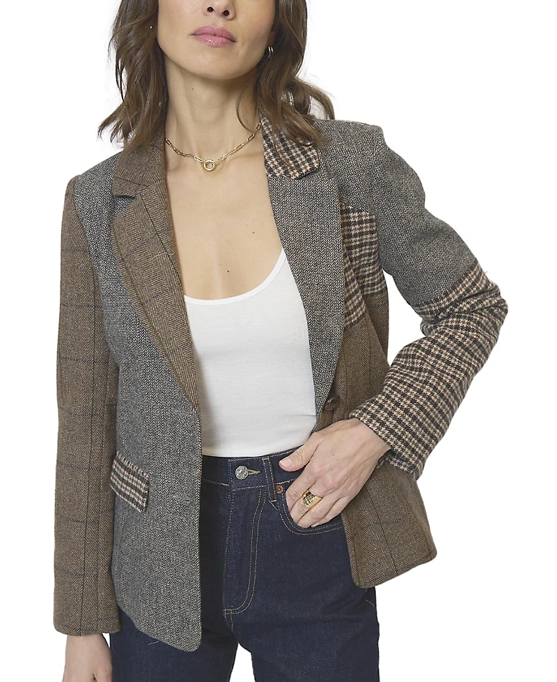 Central Park West Women's Raven Patchwork Riding Jacket
