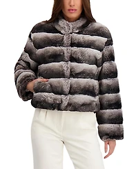 Lyla Grant Faux Fur Chinchilla Jacket
