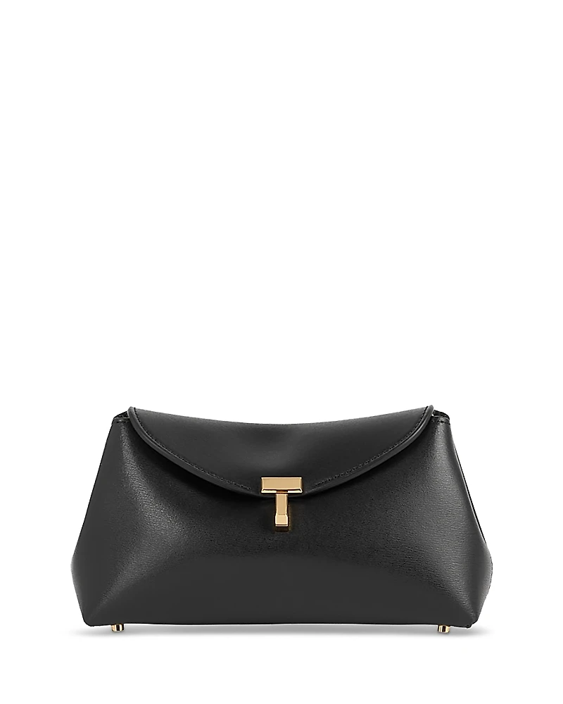 Toteme Mini T-Lock Leather Clutch