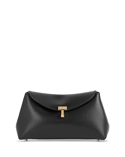 Toteme Mini T-Lock Leather Clutch