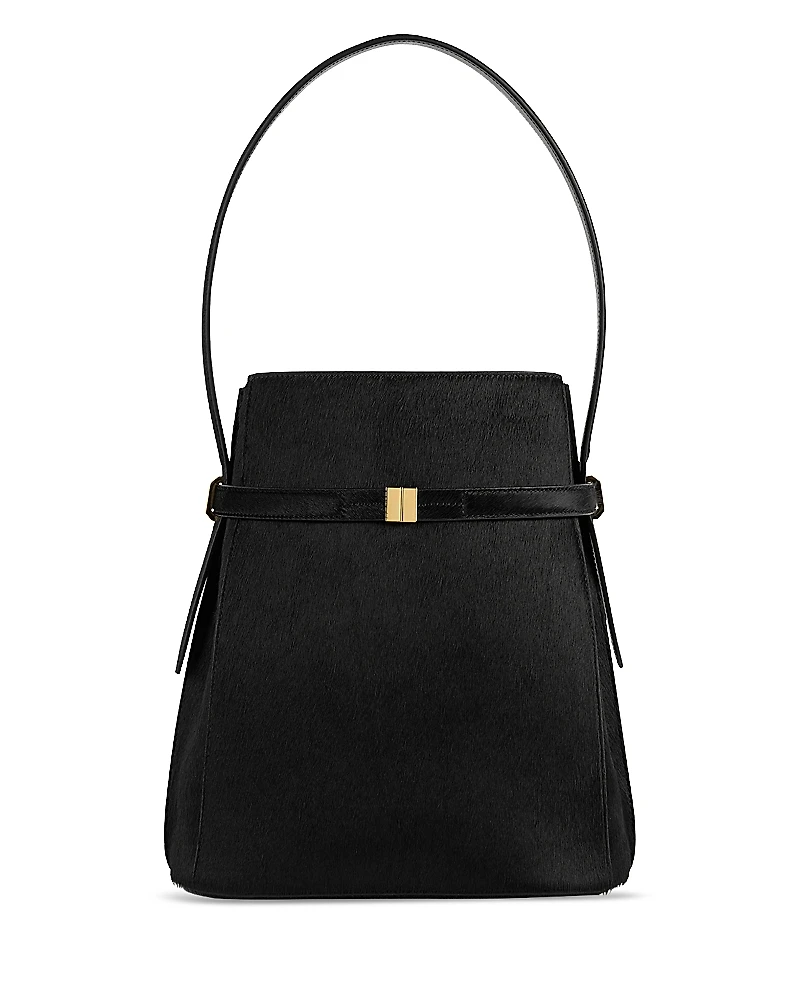 Toteme Belted Calf Hair Bucket Bag