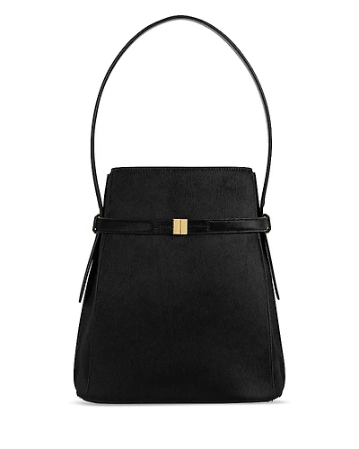 Toteme Belted Calf Hair Bucket Bag