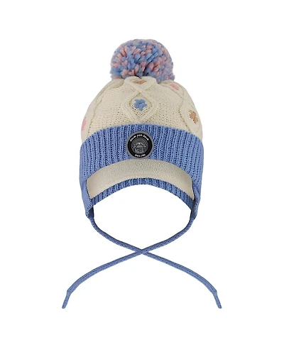 Deux par Deux Girls' Lined Knit Hat with Ears - Little Kid, Big Kid