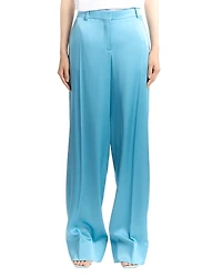Stella McCartney Satin Dropped Waist Straight Wide Leg Pants