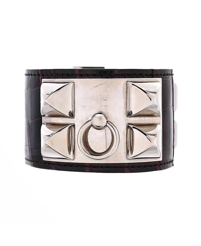 Pre-Owned HERMES Collier de Chien Bracelet Alligator