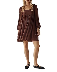 Warehouse Hand Embellished Square Neck Mini Dress