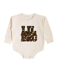Sweet Wink Boys' Lil Bro Camo Patch Long Sleeve Romper - Baby
