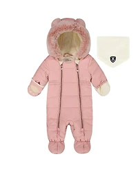 Deux par Girls' One-Piece Layette Snowsuit Designed for Car Seat - Baby