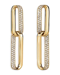 Hearts On Fire 18K Yellow Gold Inside Out Diamond Chain Link Drop Earrings