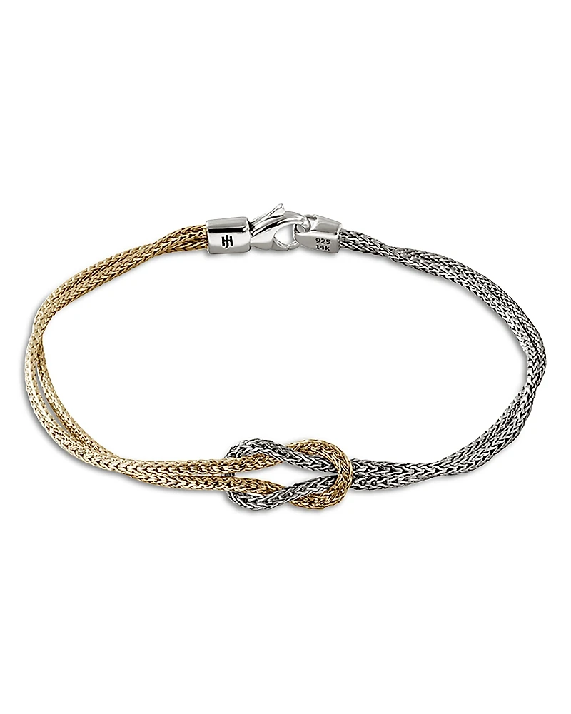 John Hardy Silver & 14K Yellow Gold Love Knot Bracelet