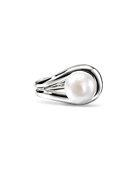 John Hardy Sterling Silver Surf Cultured Freshwater Pearl Ring