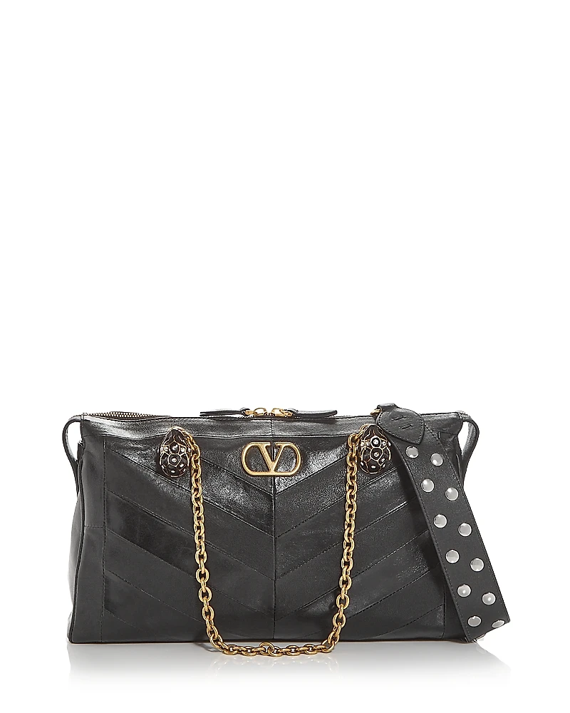 Valentino Garavani Panthea Medium Leather Shoulder Bag