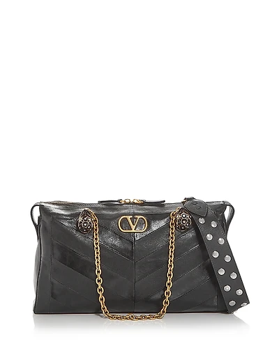 Valentino Garavani Panthea Medium Leather Shoulder Bag