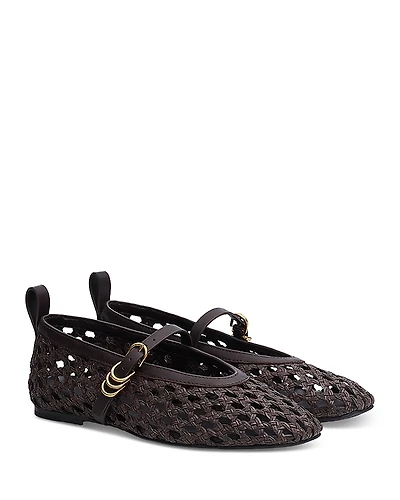 rag & bone Women's Spire Woven Mary Janes
