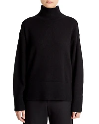 Vince Wool Cashmere Turtleneck Side Slit Sweater