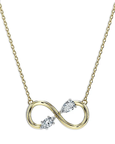 Swarovski Eternity Certified Lab Grown Diamond Infinity Pendant Necklace, 15.87-17.87
