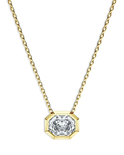 Swarovski Octagon Certified Lab Grown Diamond Pendant Necklace, 15.87-17.87