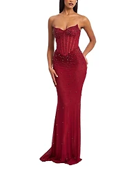 Miss Circle Fatima Sleeveless Corset Mermaid Maxi Gown