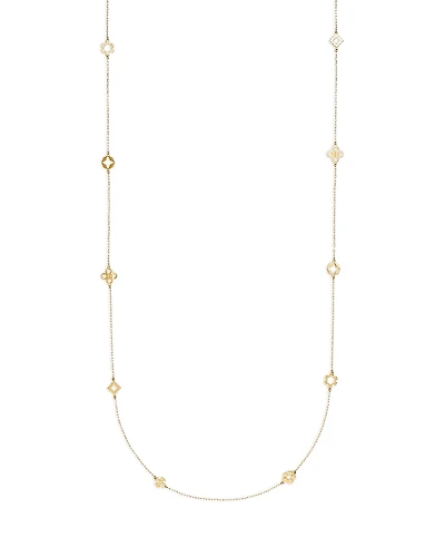 Tory Burch Forget Me Not Flower Strand Necklace, 38.2