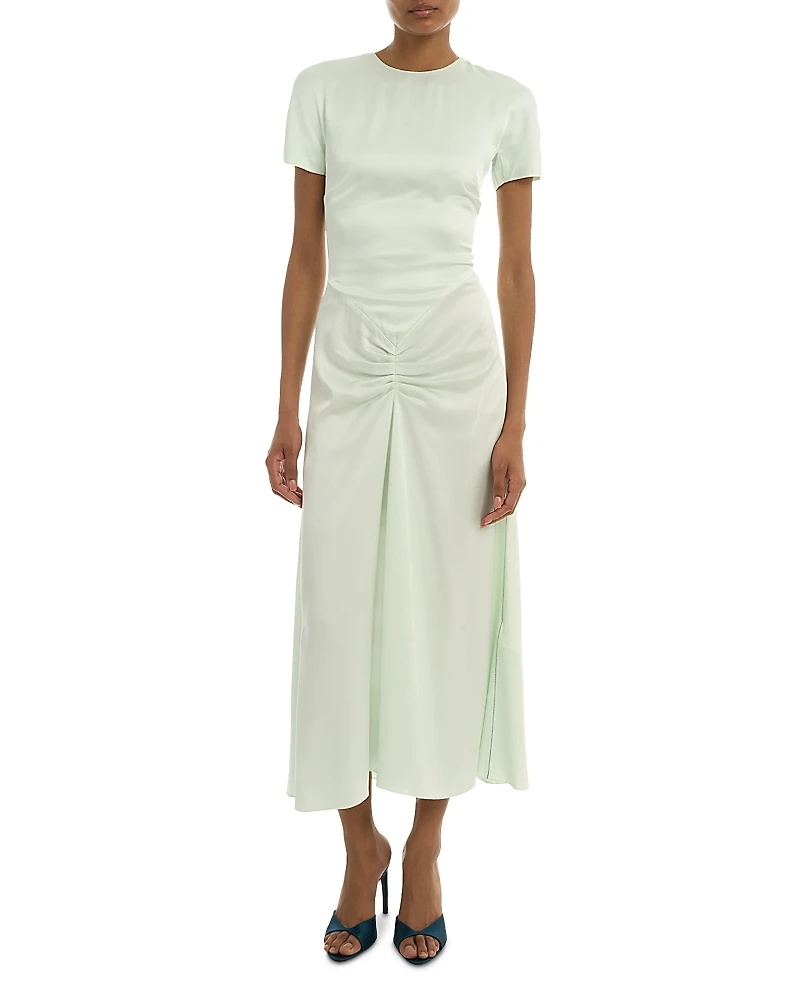 Victoria Beckham Gathered T-Shirt Midi Dress