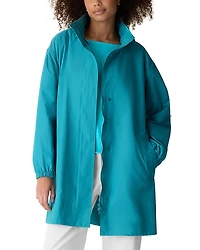 Eileen Fisher Stand Collar Long Coat