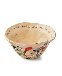 Uncommon Goods Pressed Garden of Love Serving Bowl by Nina J Design Studios