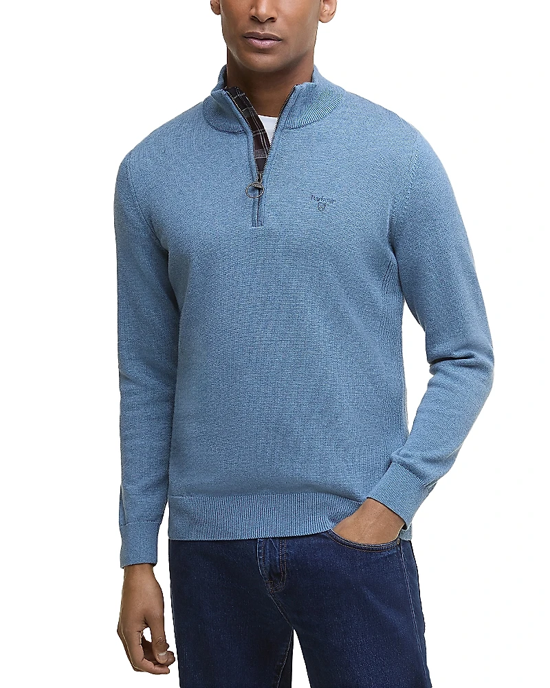 Barbour Cotton Half Zip Knitted Sweater