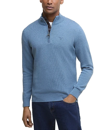 Barbour Cotton Half Zip Knitted Sweater