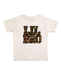 Sweet Wink Boys' Lil Bro Camo Patch Short Sleeve T-Shirt - Baby, Little Kid