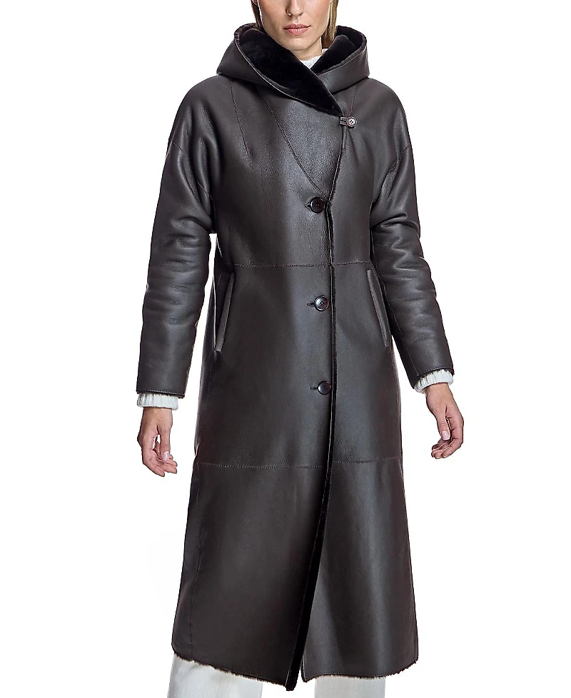 Maximilian Reversible Nappa Shearling Coat