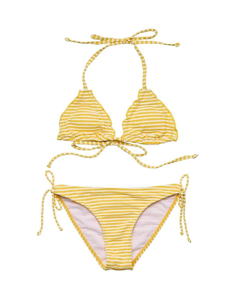 Snapper Rock Girls' Sunshine Stripe Teen Triangle Bikini - Big Kid
