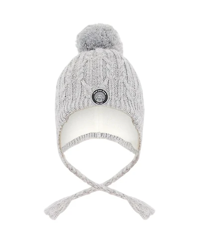 Deux par Unisex Lined Winter Hat with Pompom - Little Kid, Big Kid