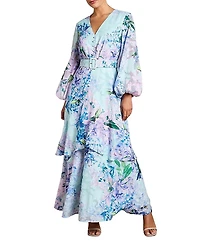 Coast Long Sleeve Chiffon Belted Maxi Dress